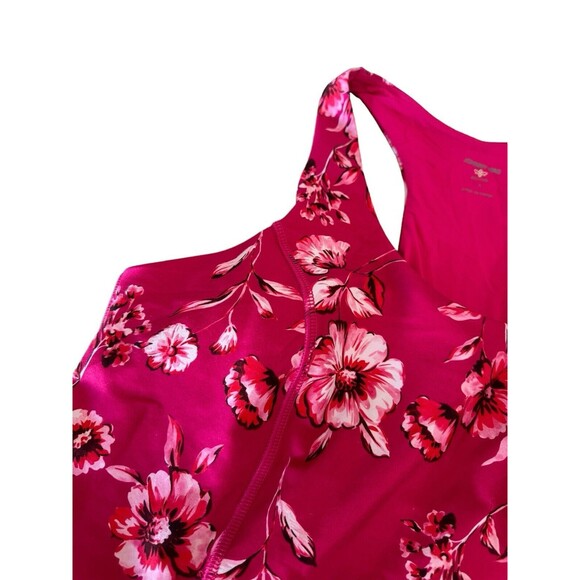 Johnny Was Misty Fall Everyday Tennis Dress L Pink Floral Print Racerback $270 - Picture 5 of 13